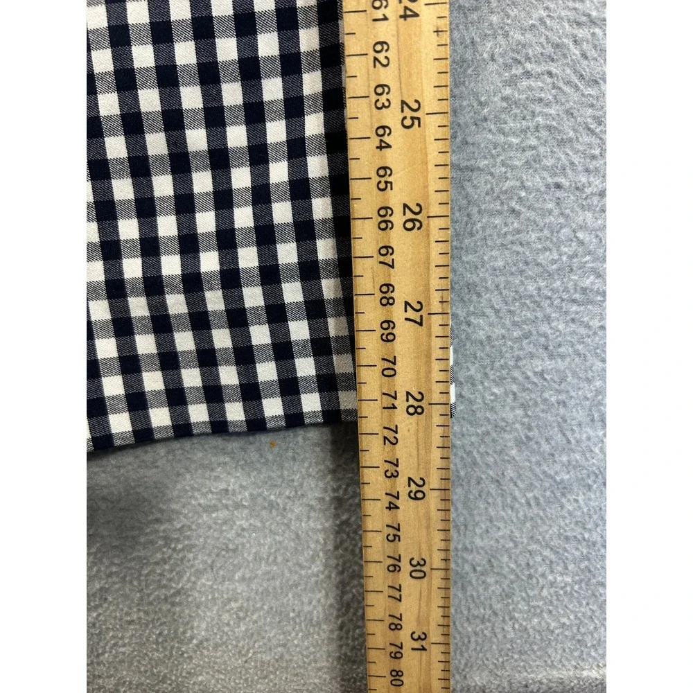 J McLaughlin Ankle Pants Womens 6 Black White Gingham Slim Stretch Preppy PullOn